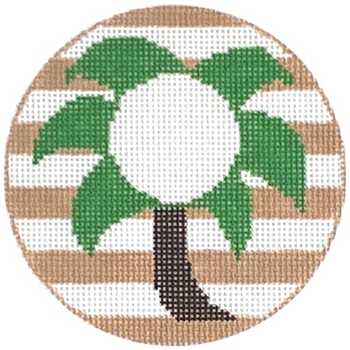 Palm Tree Monogram Round