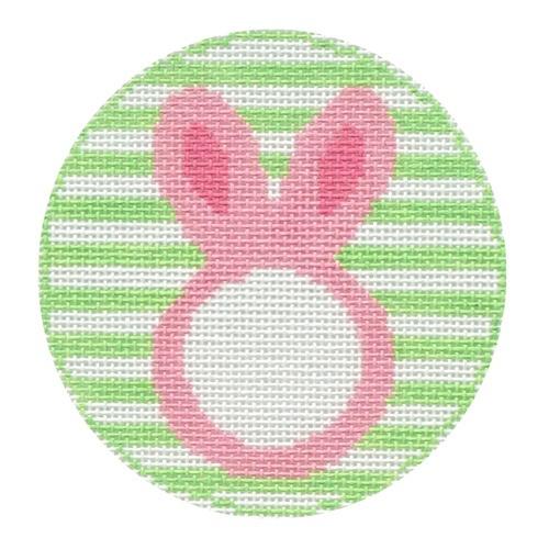 Pink Bunny Monogram Round