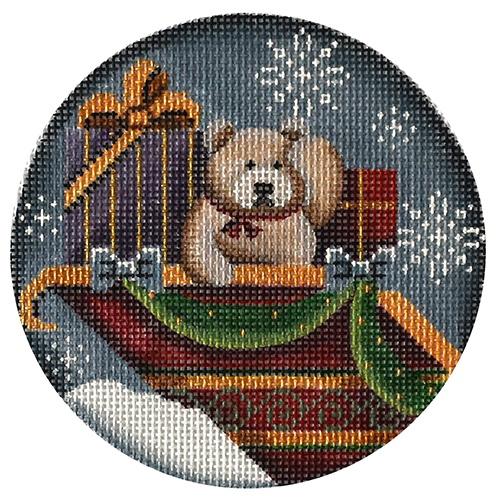 Teddy in the Sleigh Ornament