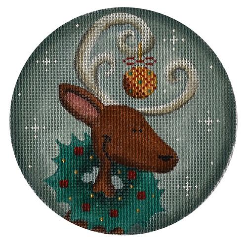 Wreath Reindeer Round