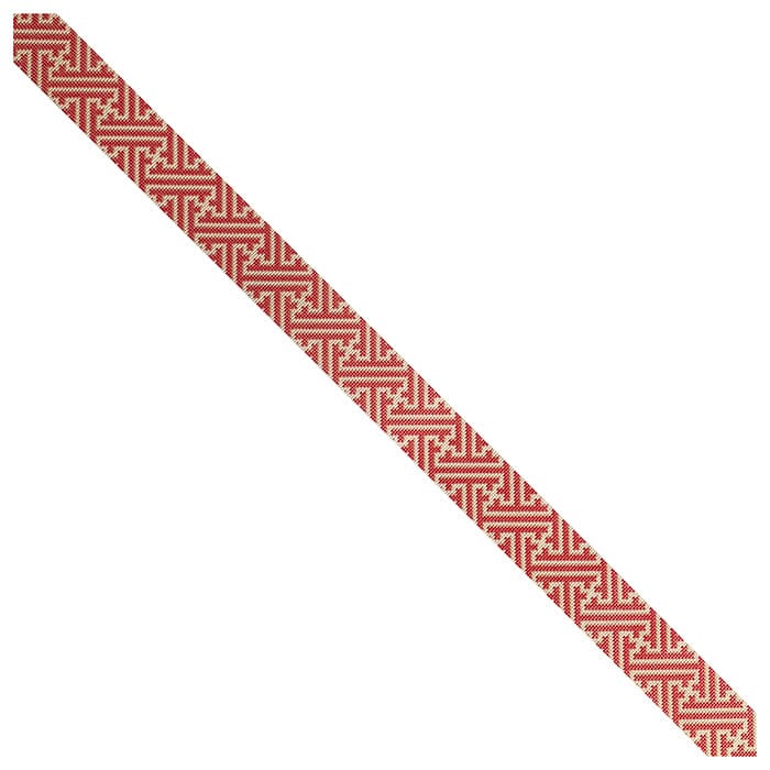 Red/Camel Fretwork Crossbody Strap - Image 6