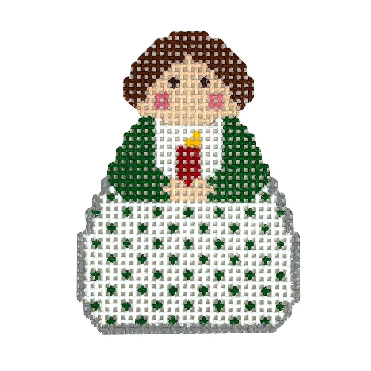 Red Candle Angel Ornament
