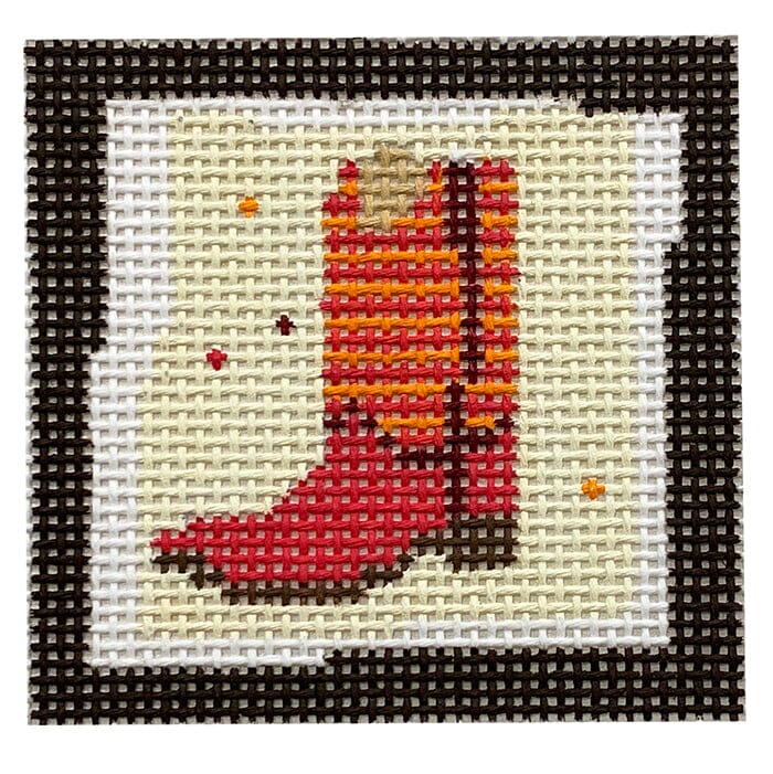 Red Cowboy Boot Small Square