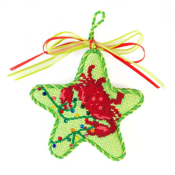 Red Crab with Christmas Lights Starfish Ornament Kit