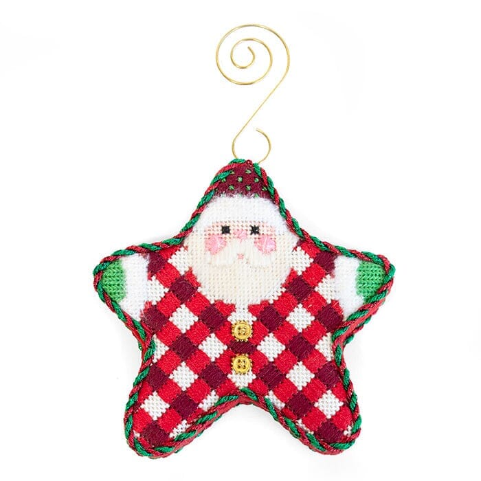 Red Gingham PJ Santa with Stitch Guide