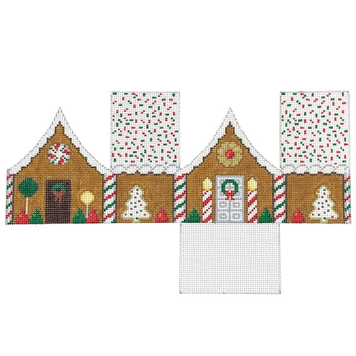 Red & Green Sprinkle Roof Gingerbread House
