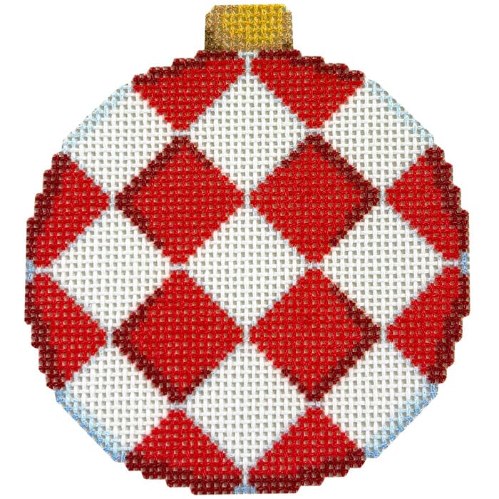 Red Harlequin Ball Ornament