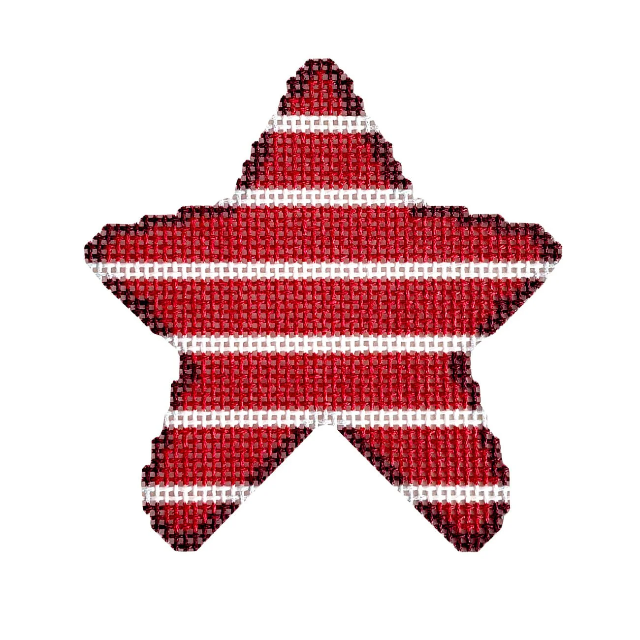 Red Horizontal Stripes Mini Star