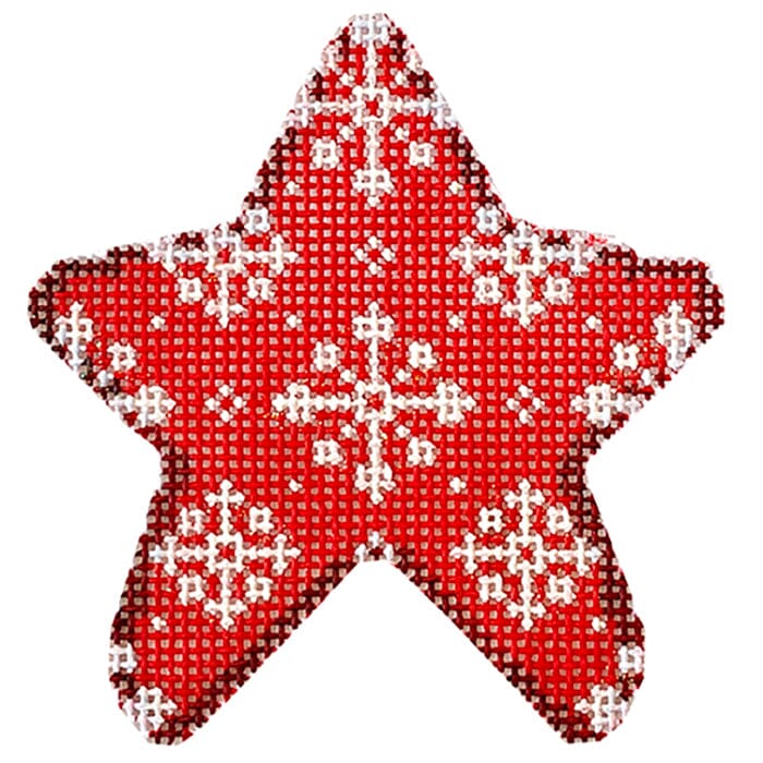 Red Snowflakes Mini Star