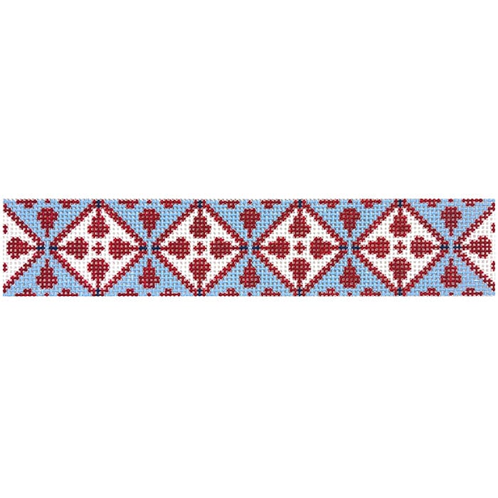 Red, White and Light Blue Key Fob
