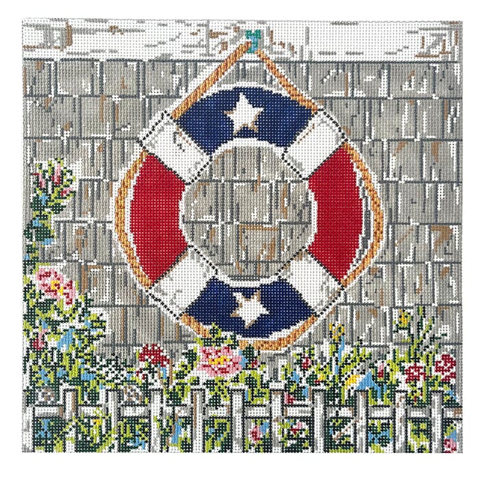 Red White Blue Nautical Lifebuoy