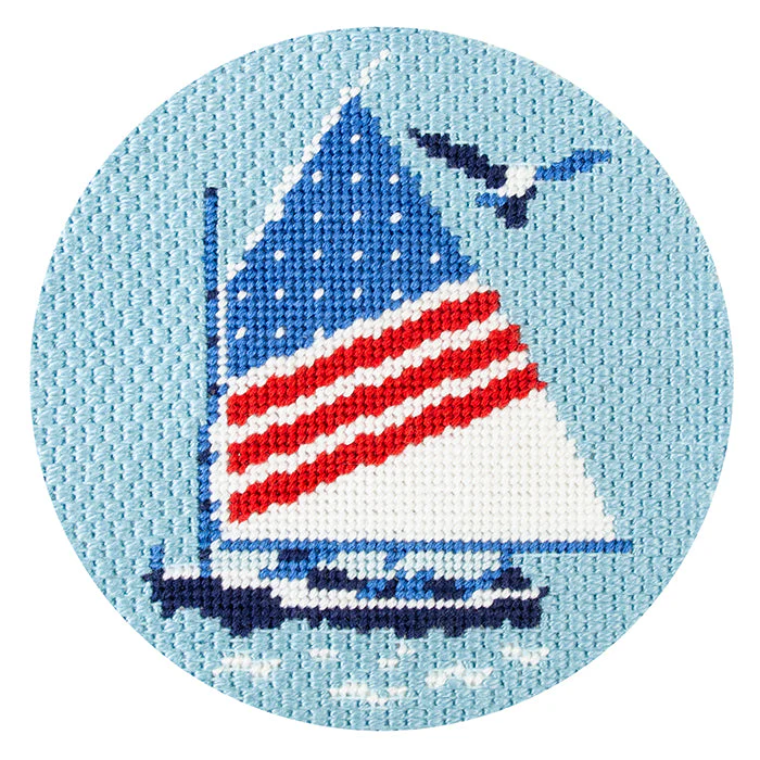 Regatta Round - Sailing Dinghy Canvas with Stitch Guide