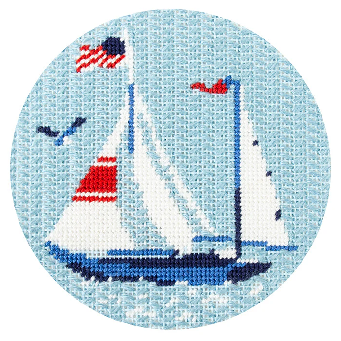 Regatta Round - Sailing Yacht Canvas with Stitch Guide