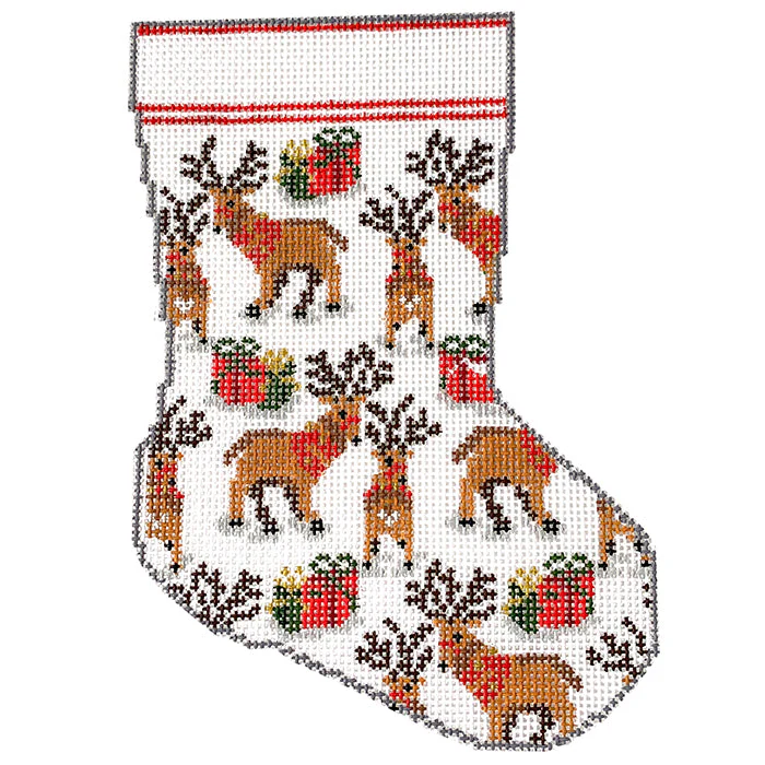Reindeer and Presents Mini Stocking