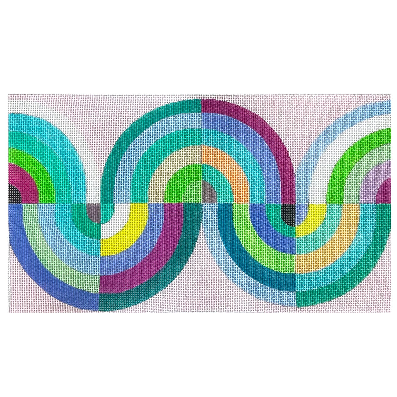 Retro Rainbow Swirl Clutch