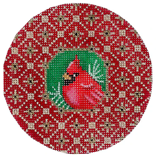 Rhinestone Cardinal Round