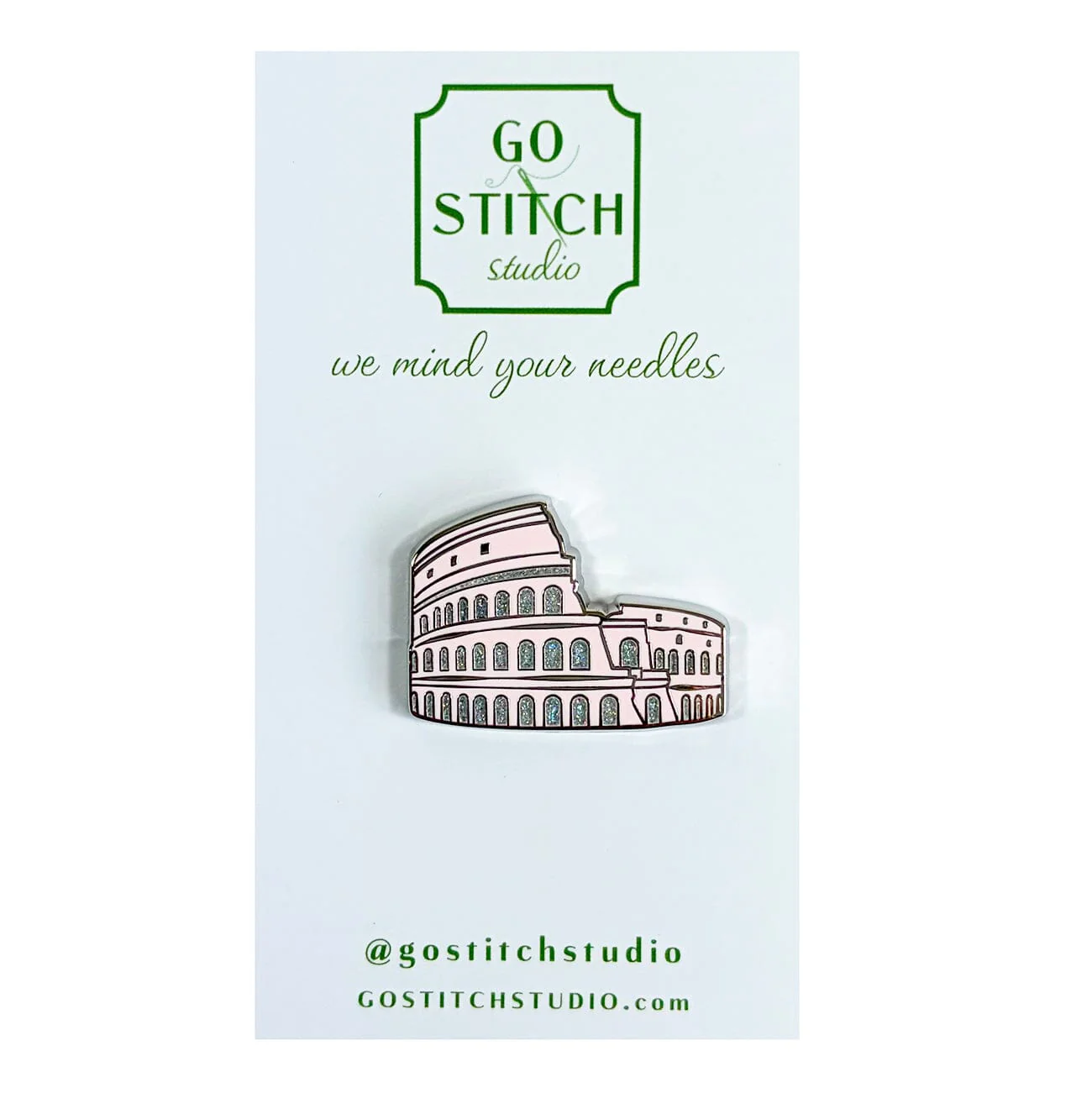 Roman Colosseum w/Glitter Needle Minder