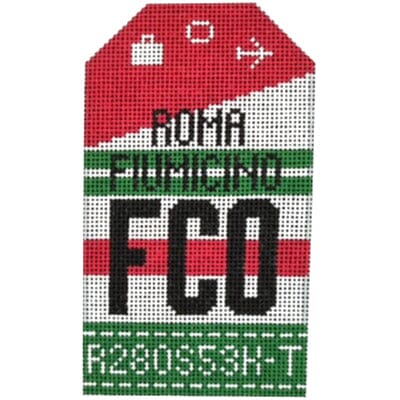 Rome FCO Retro Travel Tag