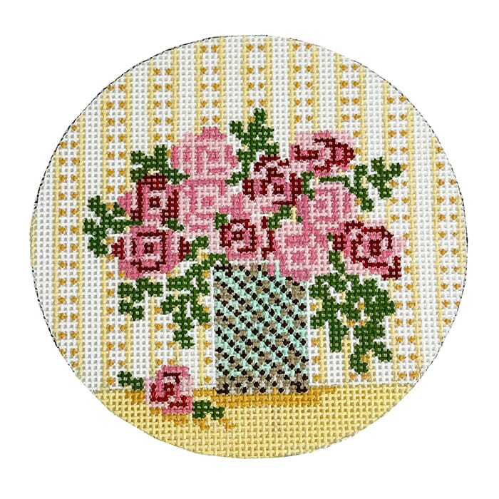 Roses Vase Round