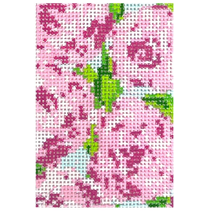 Roses on Teal Luggage Tag 2x3