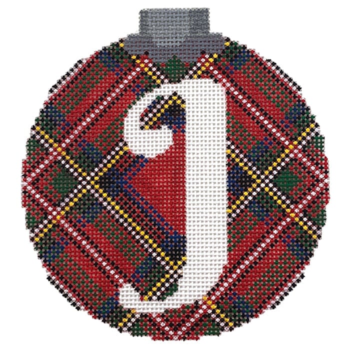 Royal Stewart Ornament Letter J