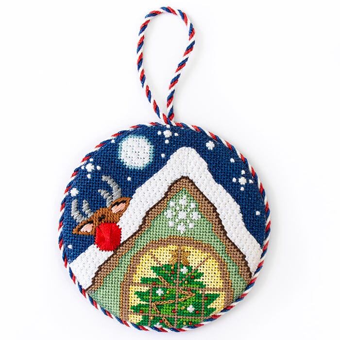 Rudolph on Roof with Stitch Guide