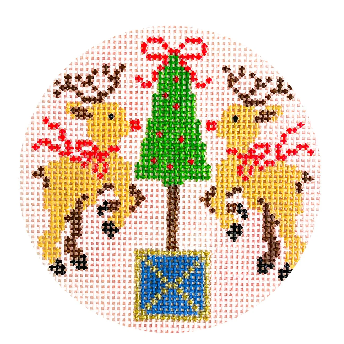 Rudolph with Topiary Pink Round