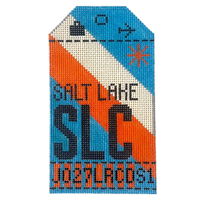 Salt Lake City SLC Retro Travel Tag
