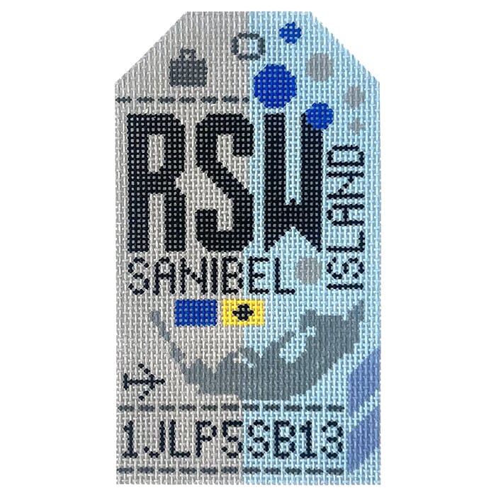Sanibel Island RSW Retro Travel Tag