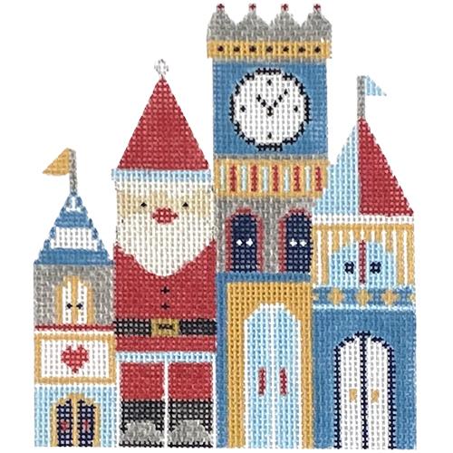 Santa Castle Ornament