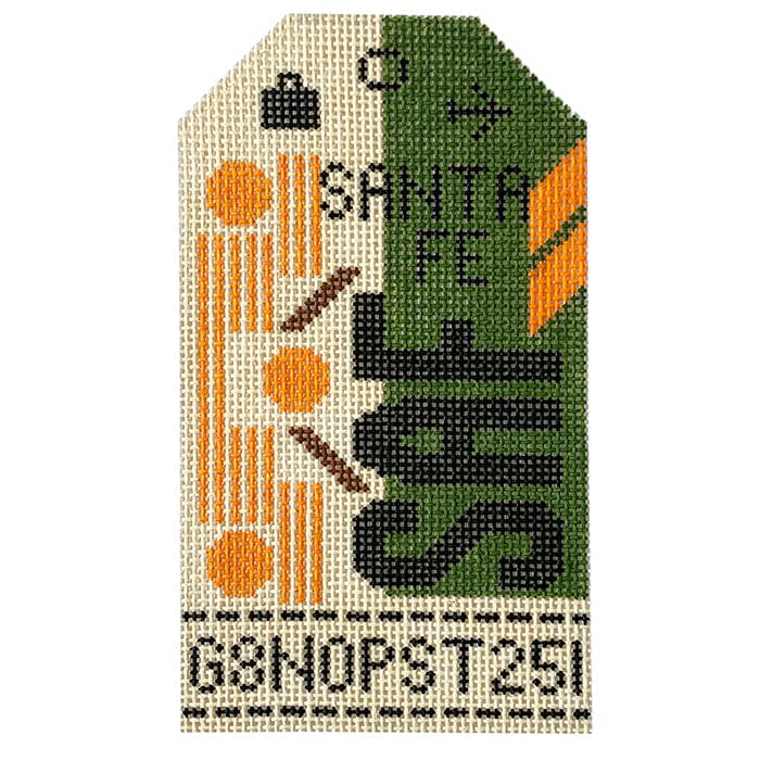 Santa Fe SAF Retro Travel Tag