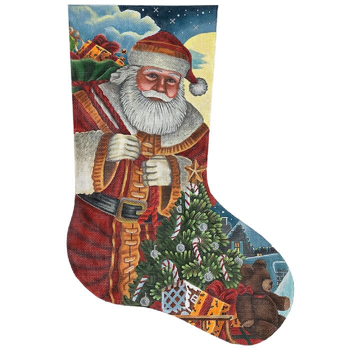 Santa Moonlit Arrival Stocking on 13
