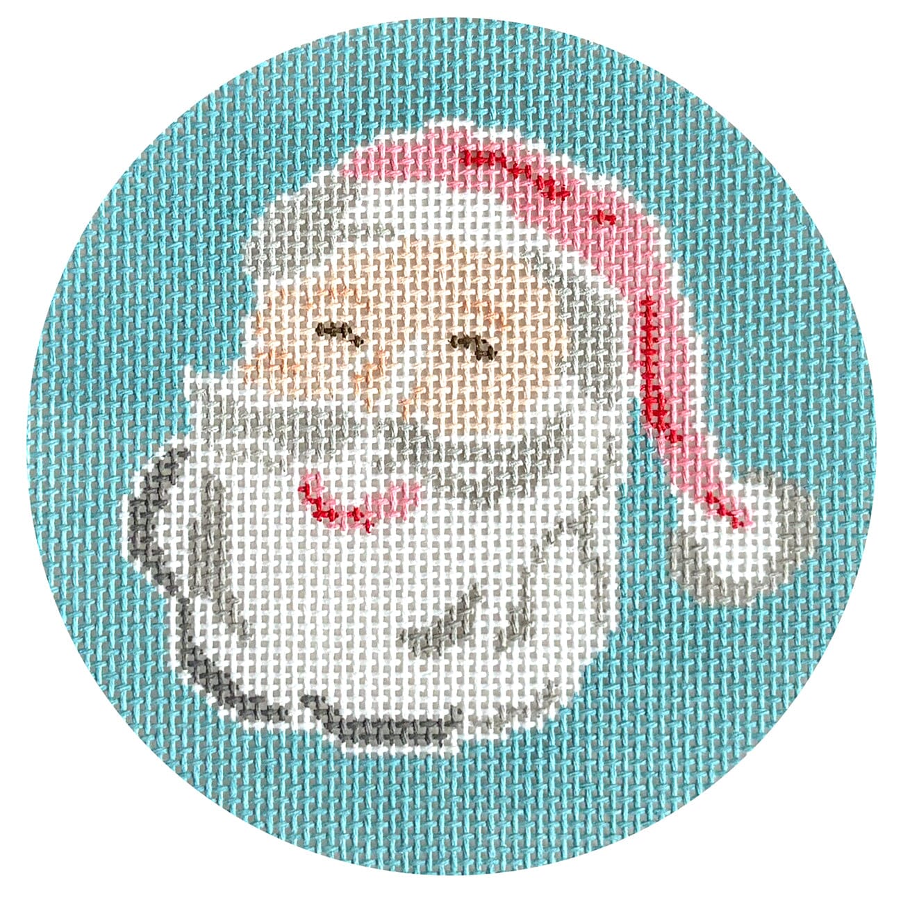 Santa on Blue Round