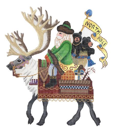 Santa on Caribou