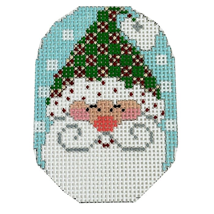 Santa Ornament - Hat with Plaid