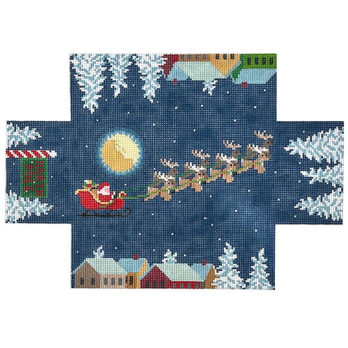Santa Over the Rooftops Brick Cover