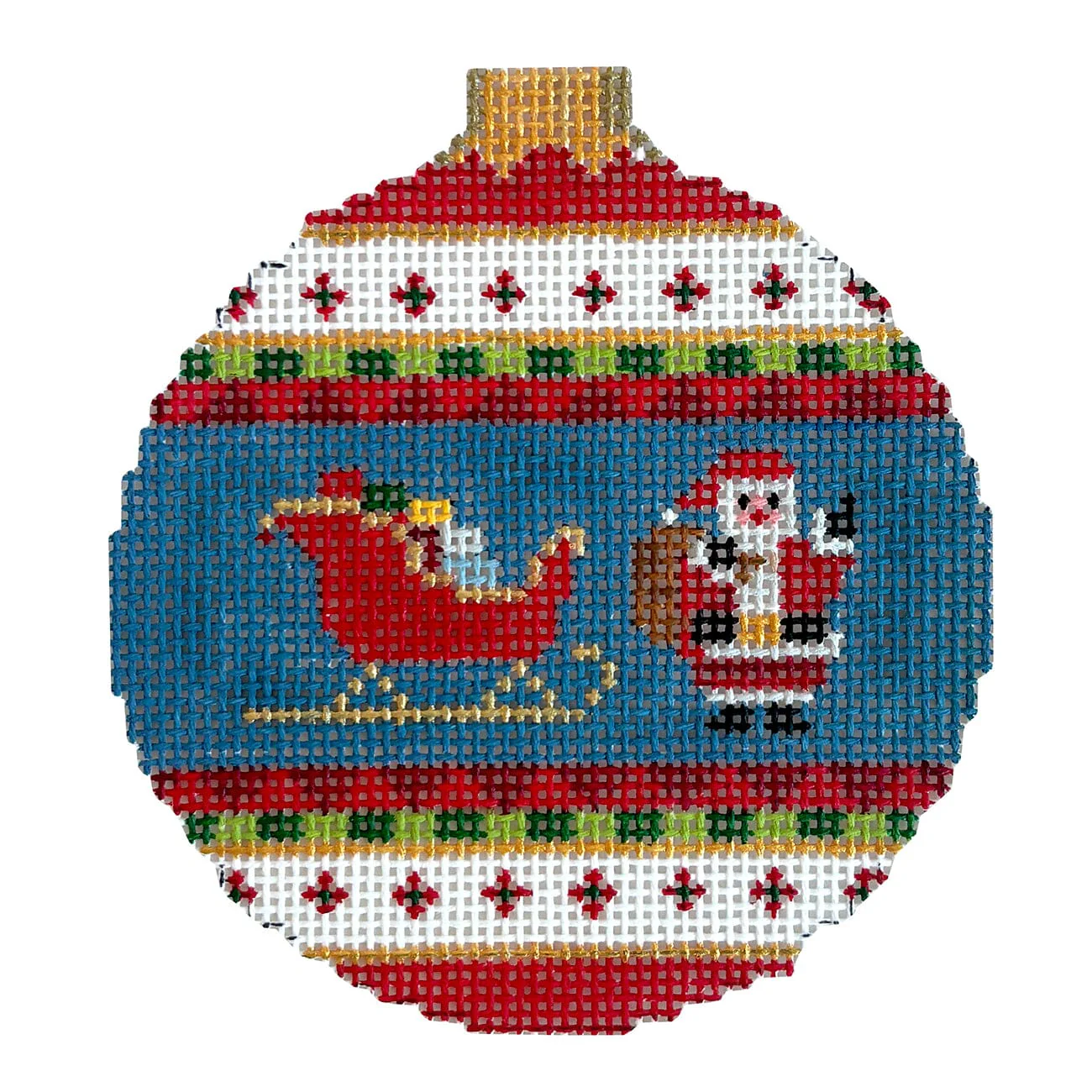Santa Sleigh, 3.25" Round