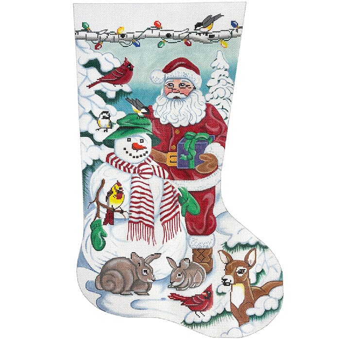Santa & Snowman Stocking