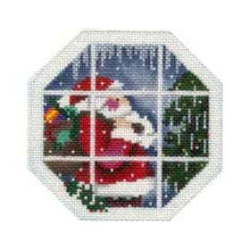 Santa/Tree Octagon Ornament