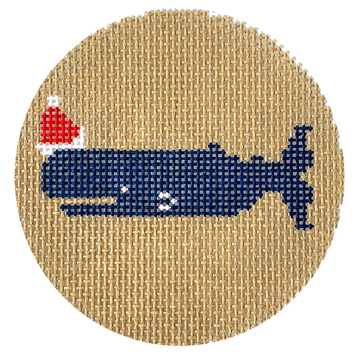Santa Whale Ornament