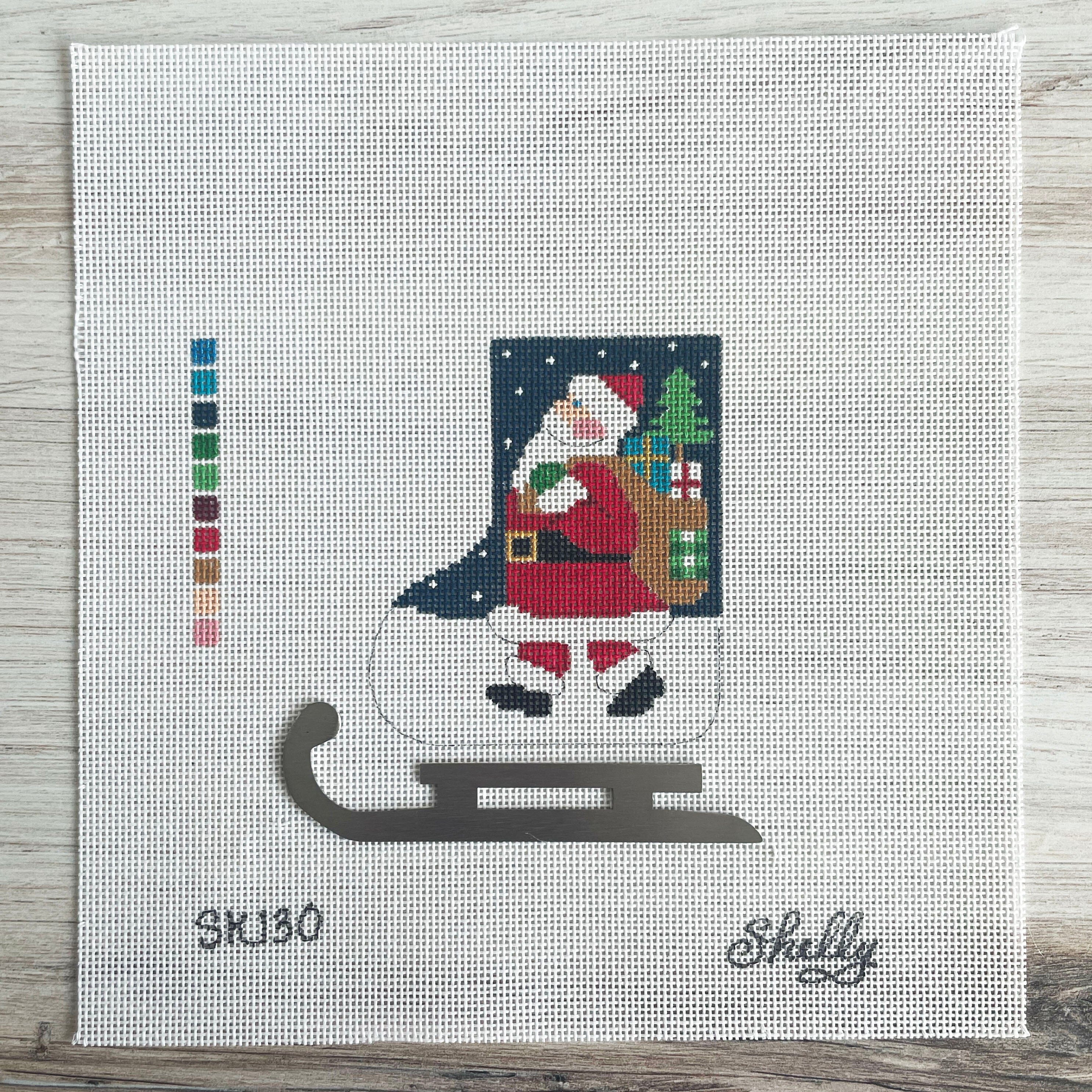 Santa with Packages Mini Skate Ornament