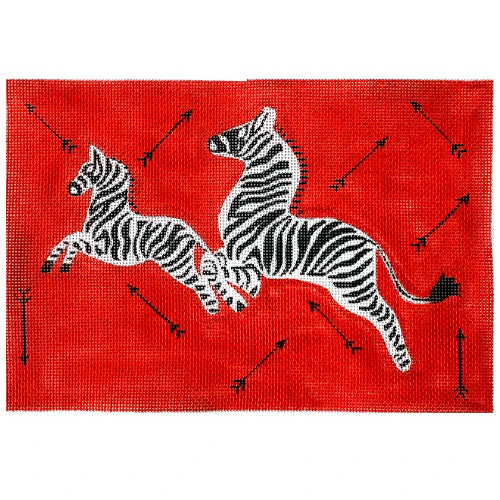 Scalamandre Leaping Zebras & Arrows Clutch