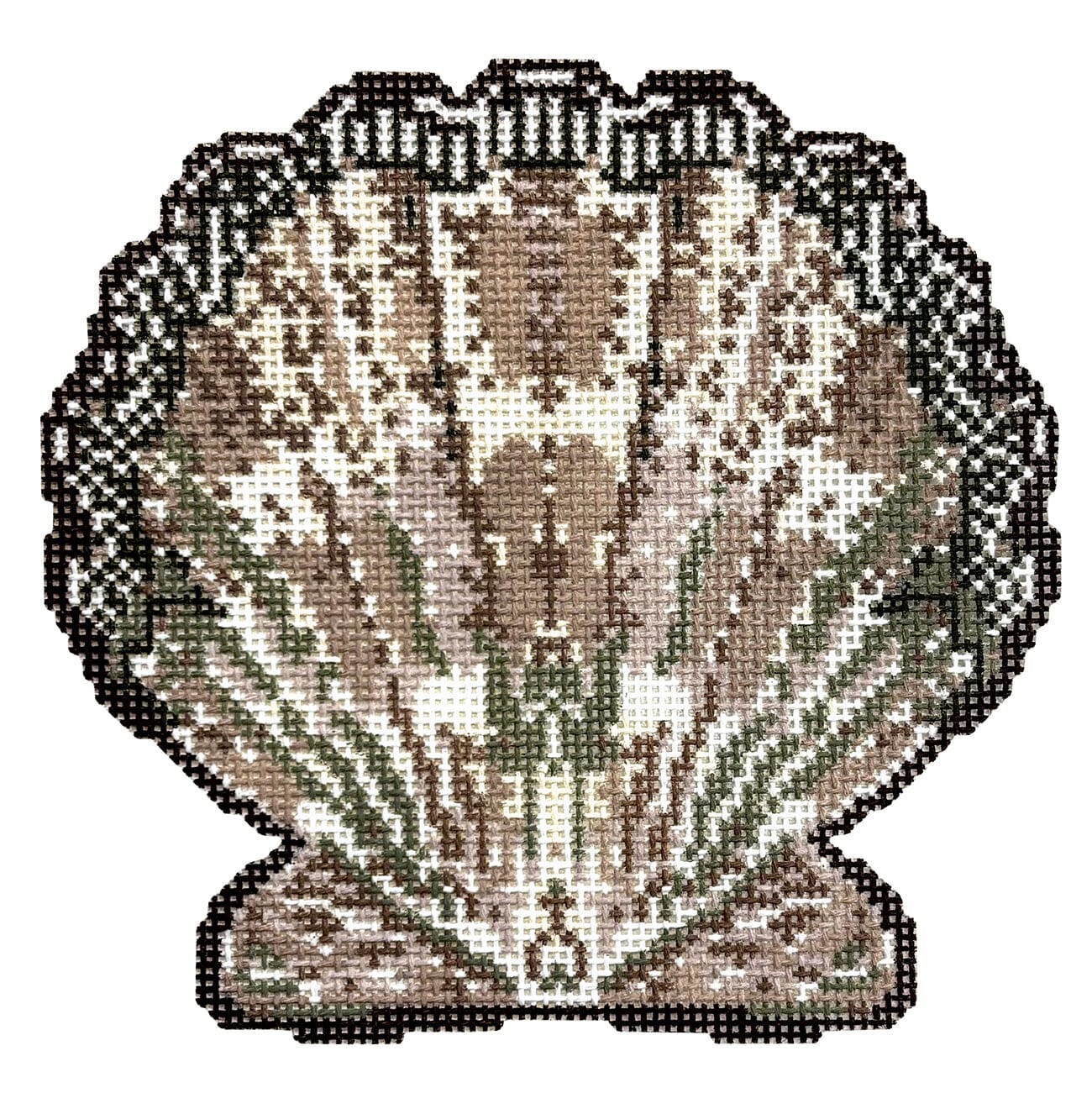 Scallop Ornament - Brown