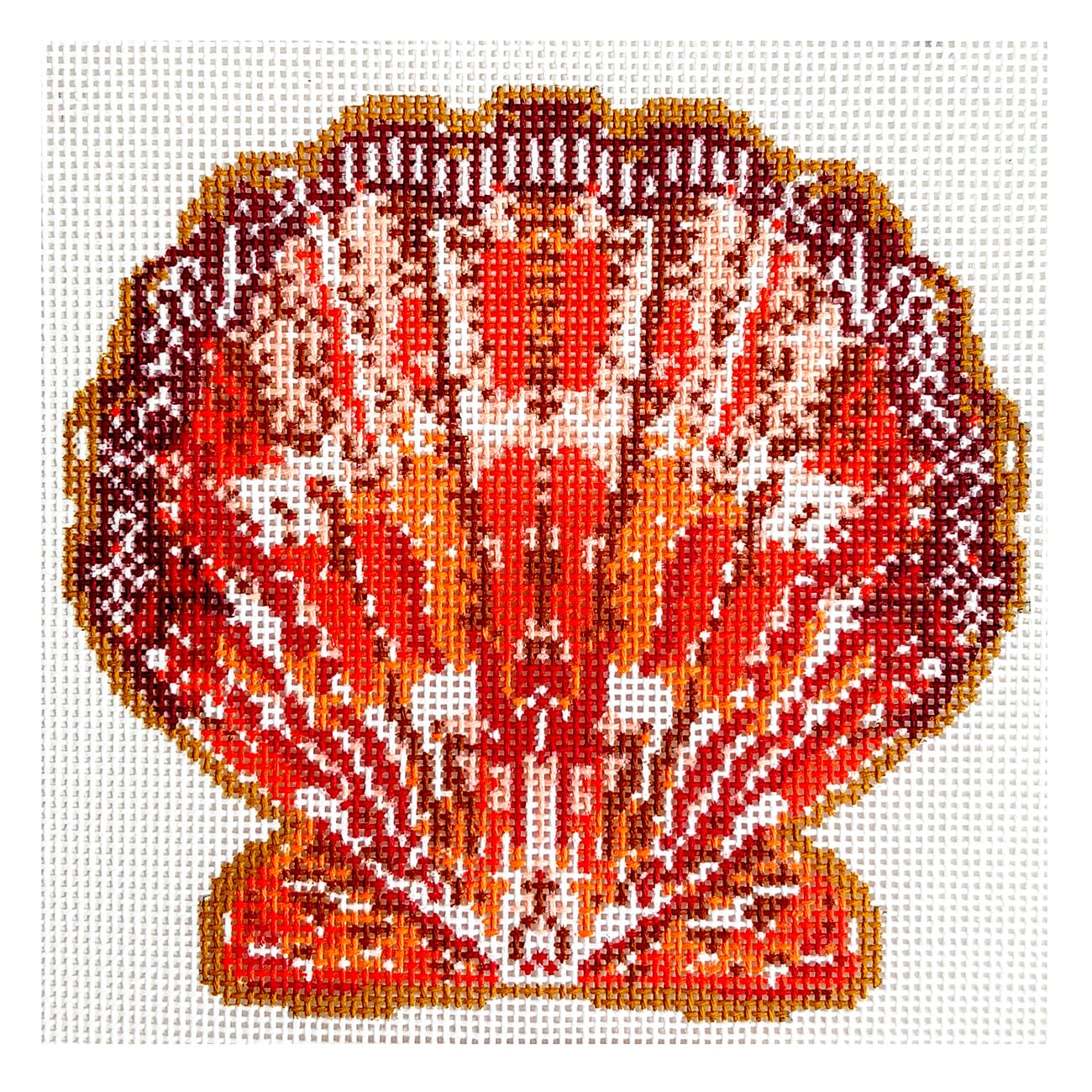 Scallop Ornament - Orange