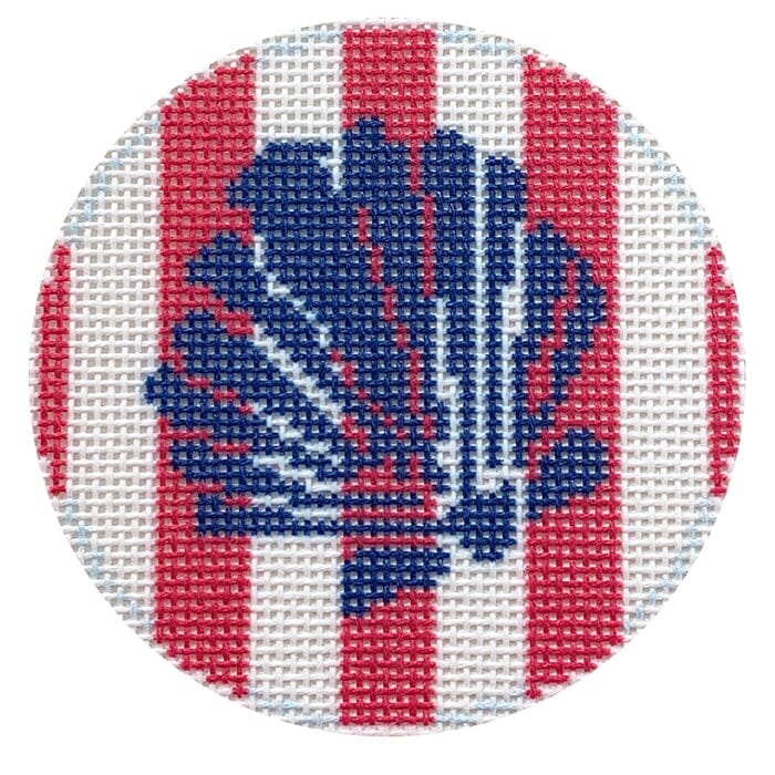 Scallop Shell Stencil Round 3"