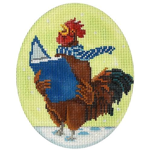 Caroling Rooster Ornament