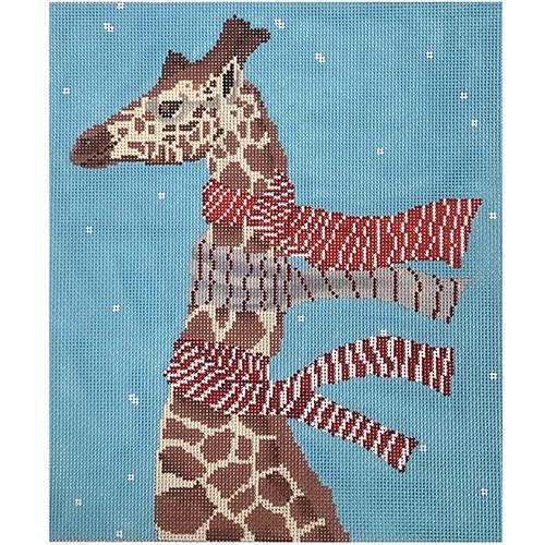 Giraffe with Scarves Pillow