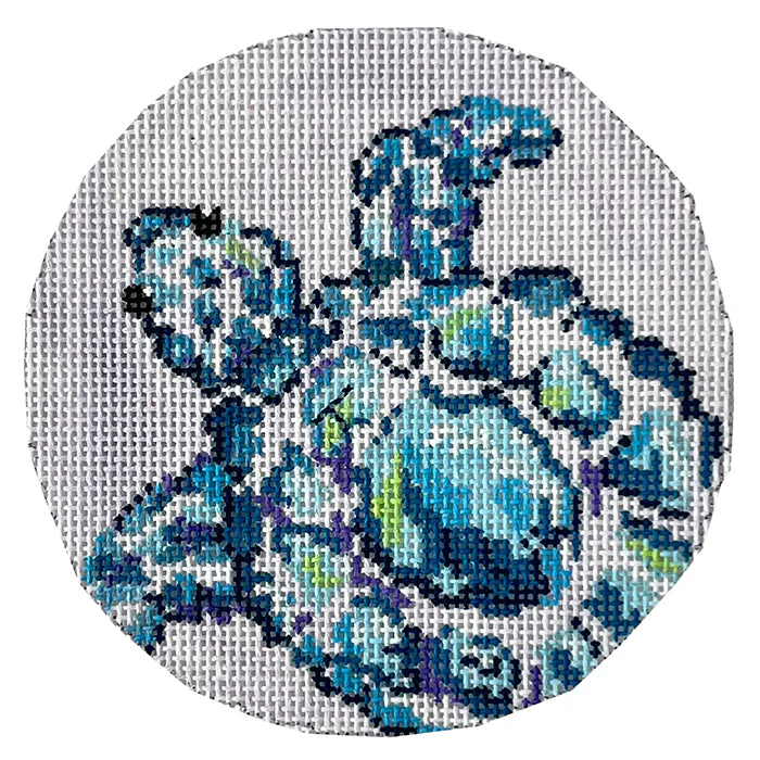 Sea Turtle on Lilac Round