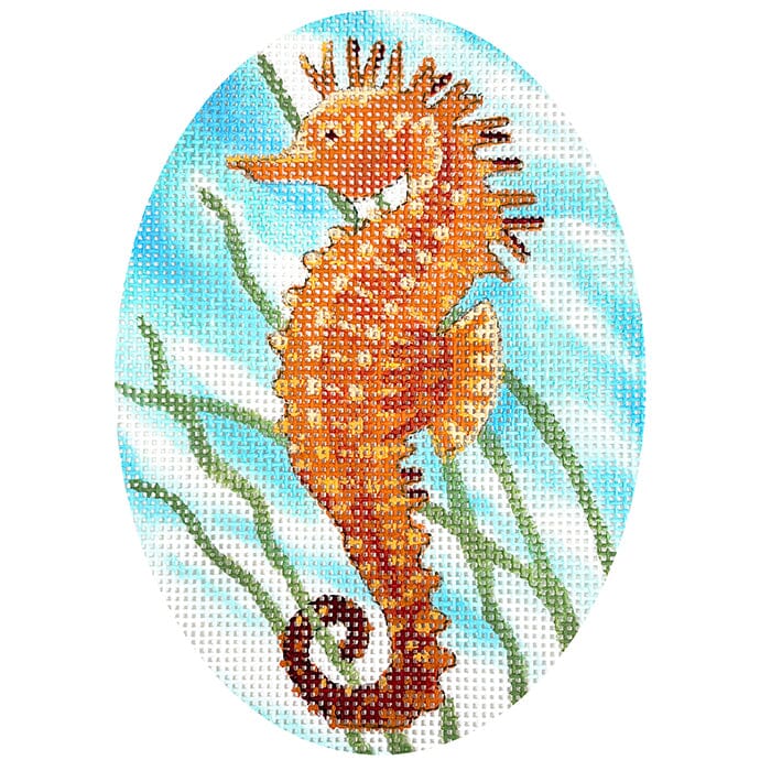 Seahorse Oval Ornament