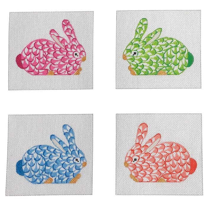 Coasters Set - Fishnet Crouching Bunnies